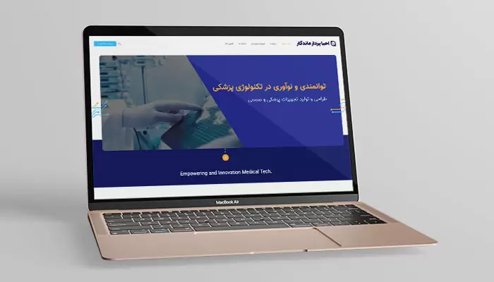 طراحی سایت شرکت احیا پرداز ماندگار