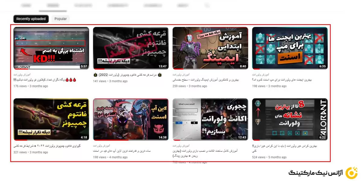 کاور ویدیو مناسب برای یوتیوب